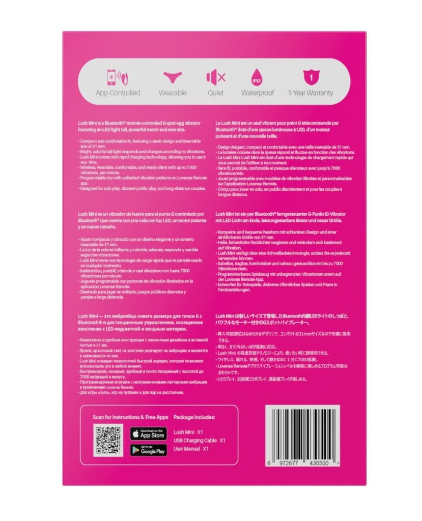 Máy rung điểm G điều khiển từ xa Lovense Lush Mini